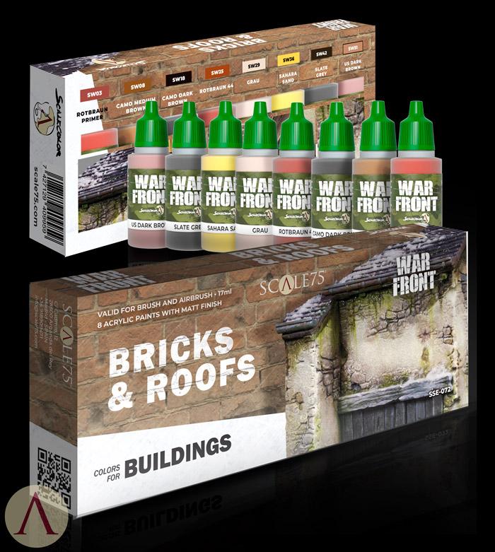 ScaleColor Warfront - Bricks & Roofs Paint Set SSE-072