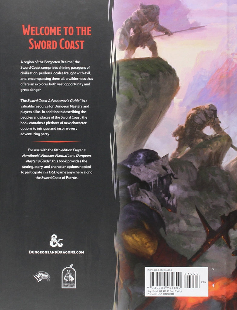 Dungeons & Dragons: 5th Edition - Sword Coast Adventurers Guide back