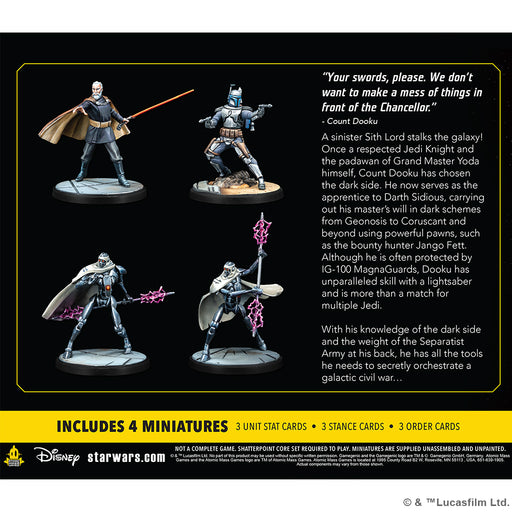 Star Wars Shatterpoint: Twice The Pride - Count Dooku Squad Pack back