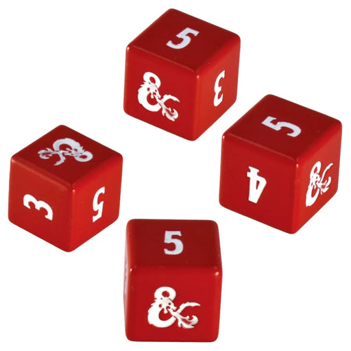 D&D Heavy Metal d6 Red (Set of 4)