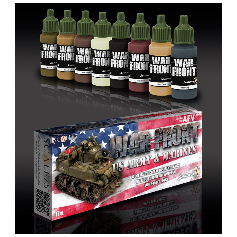 ScaleColor Warfront - US Army & Marines Paint Set SSE-035
