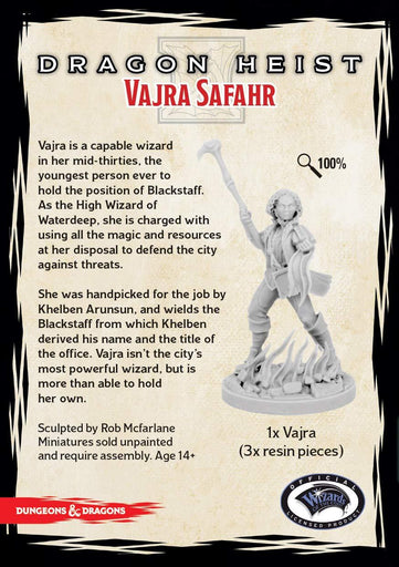Collector's Series Vajra Safahr Back of the box