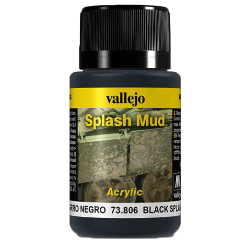 Vallejo Weathering Effects - Black Splash Mud (40ml)