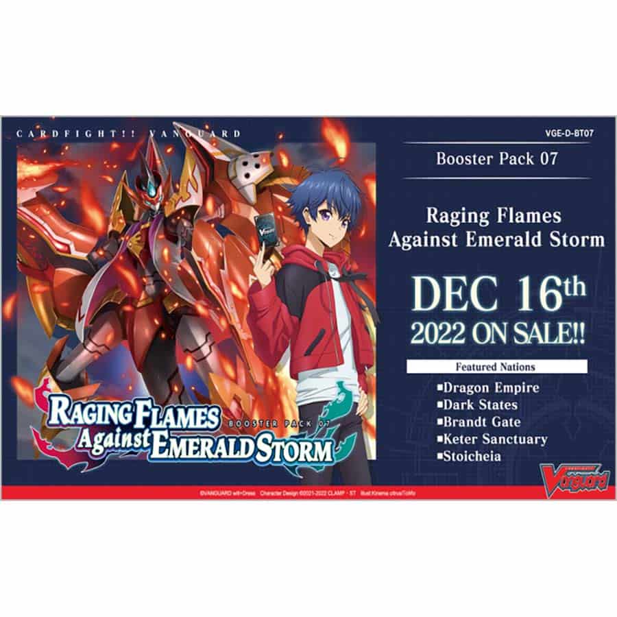 Cardfight!! Vanguard: overDress - Raging Flames Against Emerald Storm Booster Display