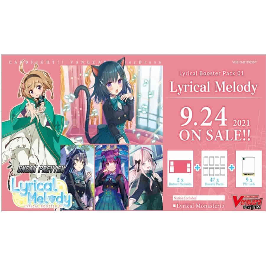 lyrical melody booster box CFV Cardfight Vanguard Overdress: Box, Pink, (VGE-D-LBT01) : Toys & Games With these booster packs Cardfight!! Vanguard Booster: Lyrical Melody
