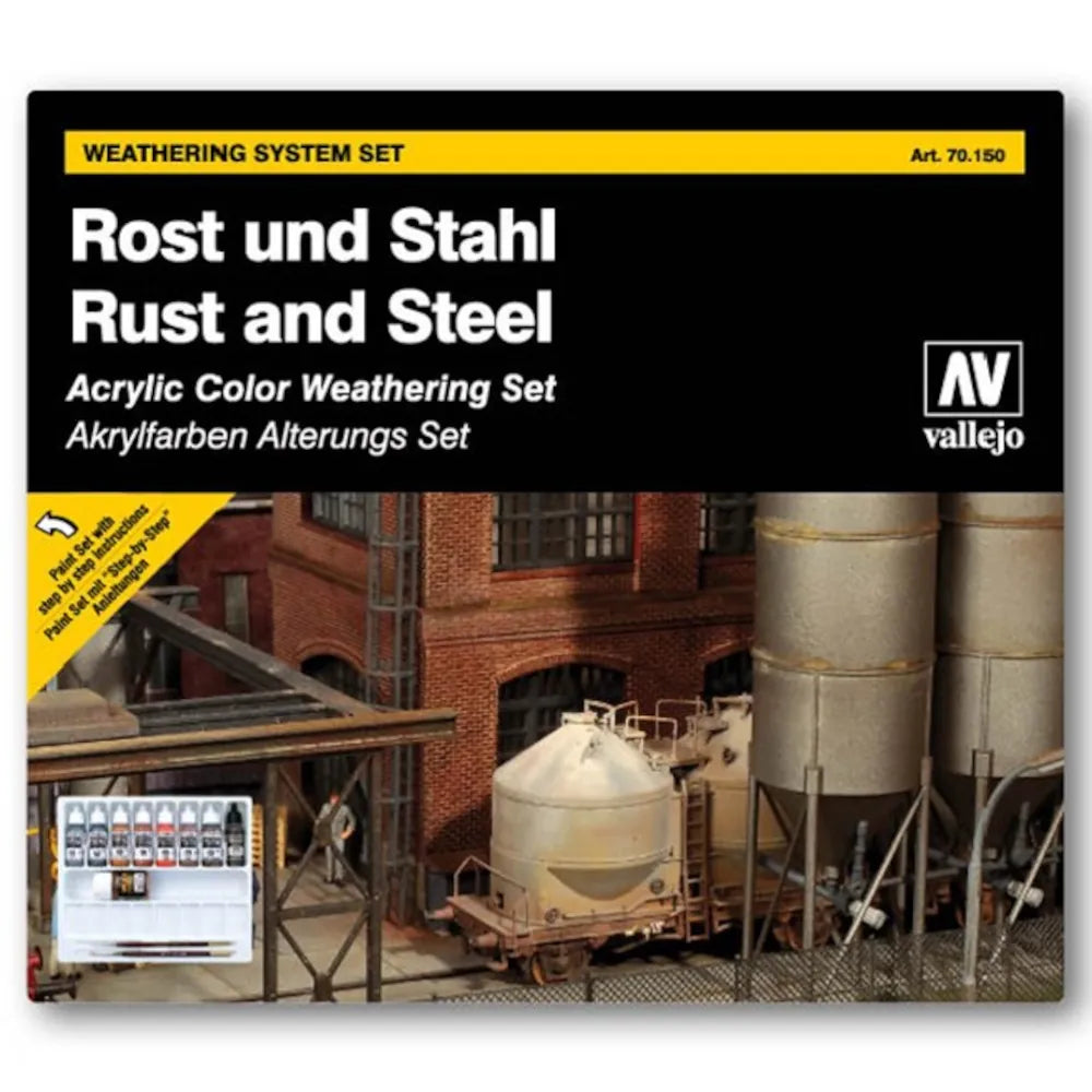 Vallejo Model Color - Effects: Rust and Steel Weathering Set (9)