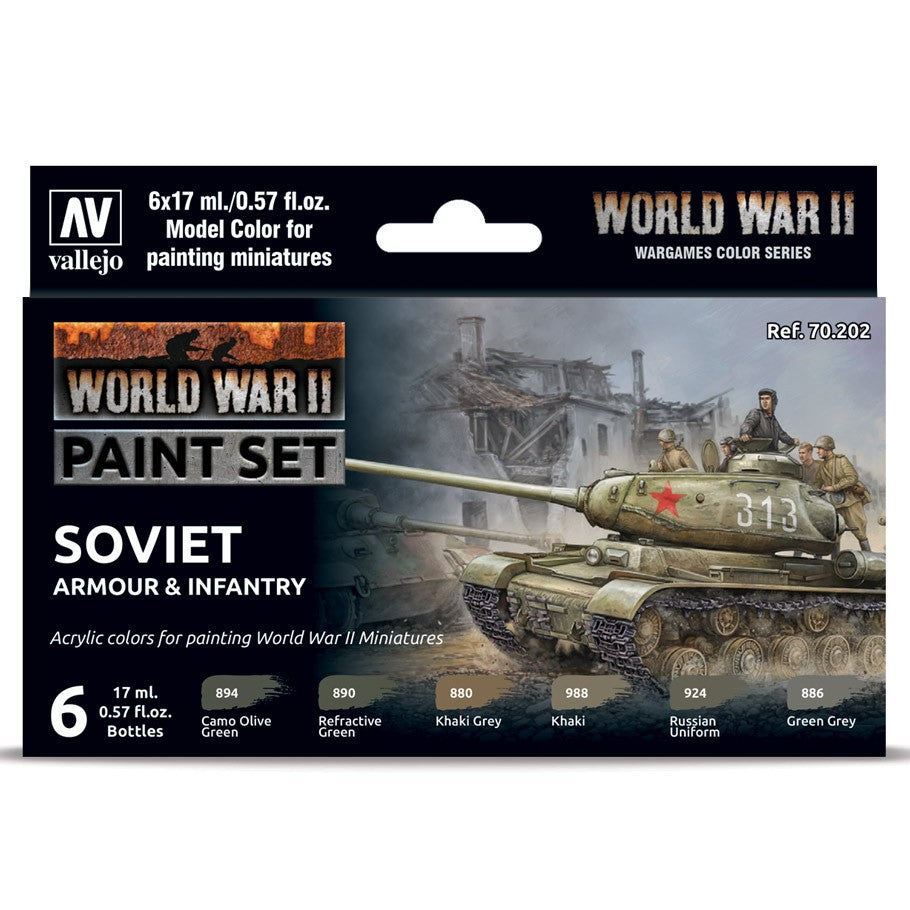 Vallejo Model Color WWII Set - Soviet Armour & Infantry