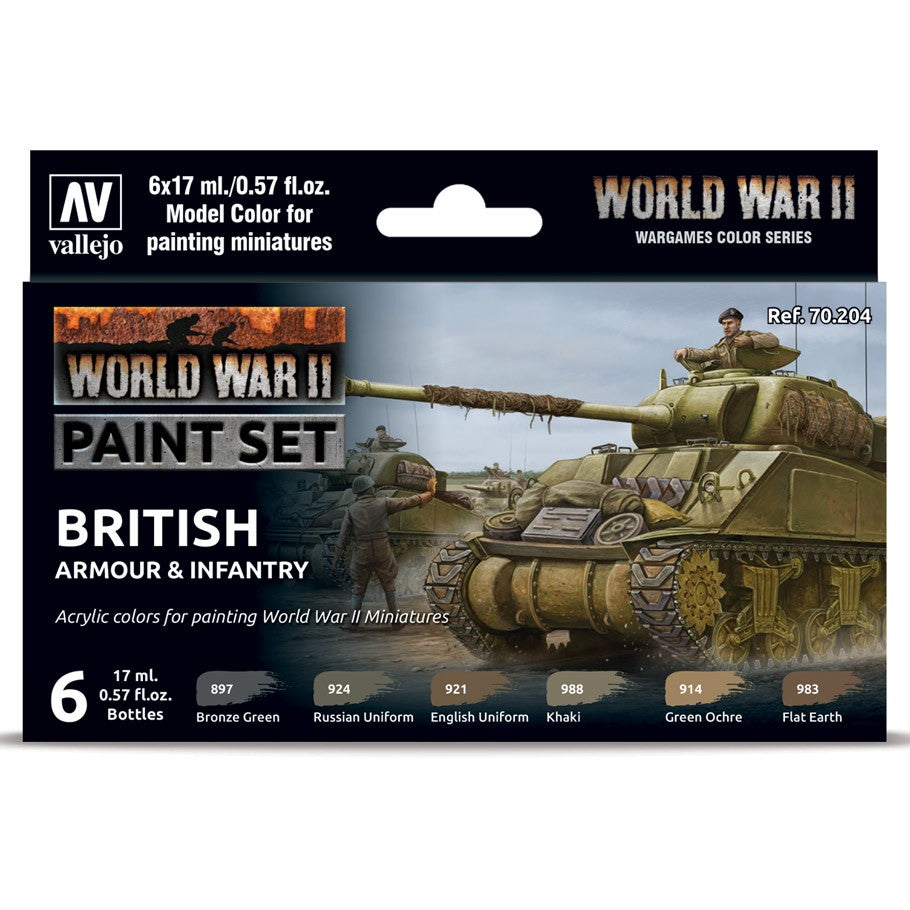 Vallejo Model Color WWII Set - British Armour & Infantry