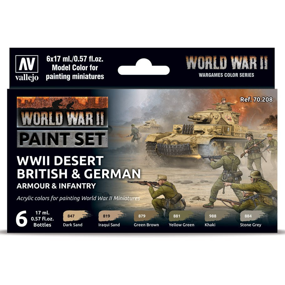 Vallejo Model Color WWII Set - Desert British & German