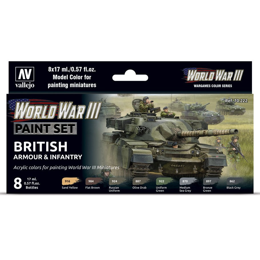 Vallejo Model Color WWIII Set - British Armour & Infantry