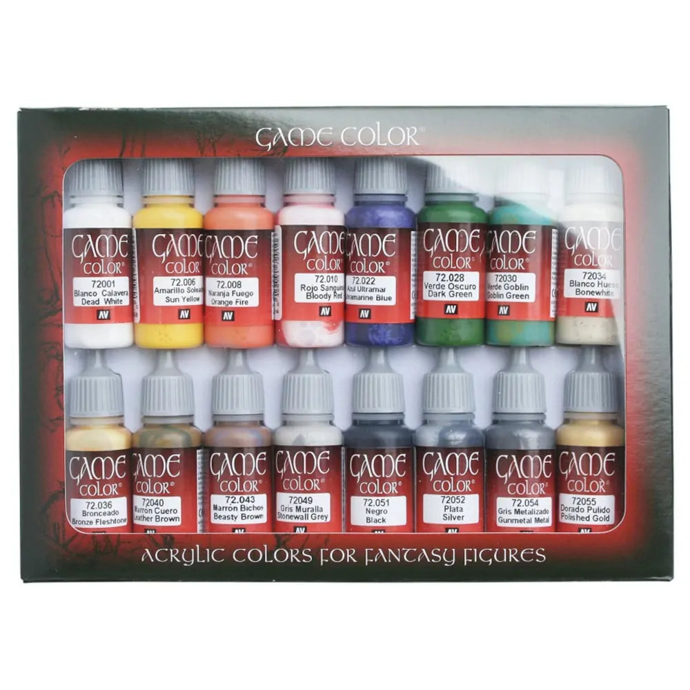 Vallejo Paints 17ml Bottle Metallic Game Color Paint Set (8 Colors)