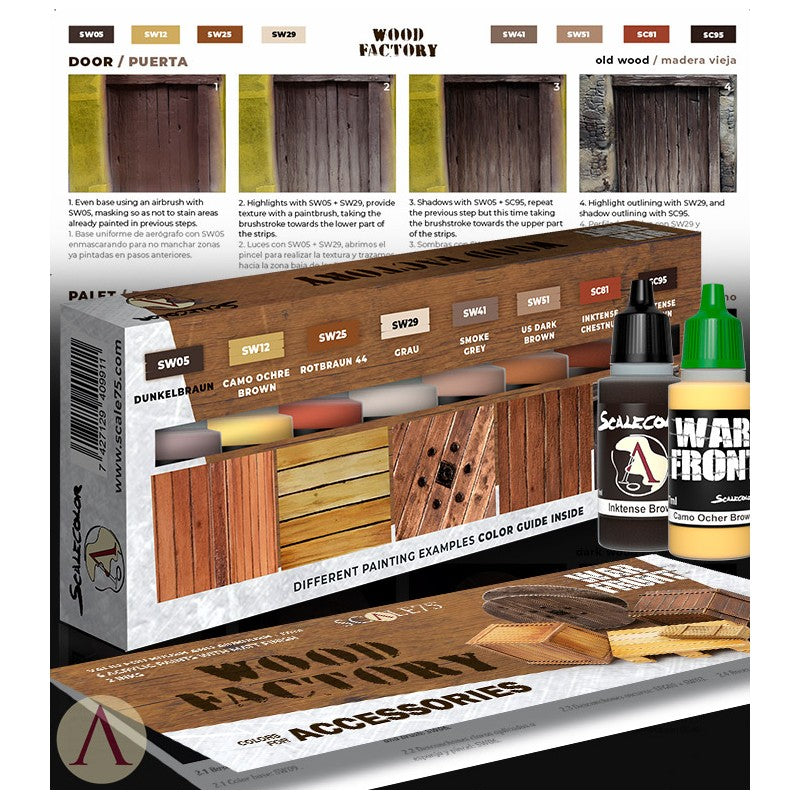 ScaleColor Warfront - Wood Factory Paint Set SSE-068