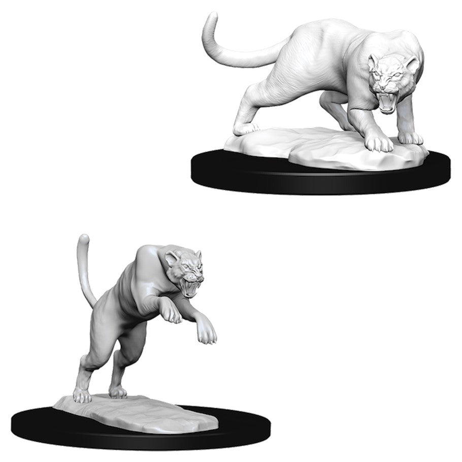 D&D Nolzur's Marvelous Unpainted Miniatures: Panther & Leopard (2)