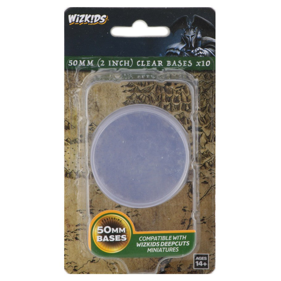 WizKids Deep Cut: Clear 50mm Round Base (10)
