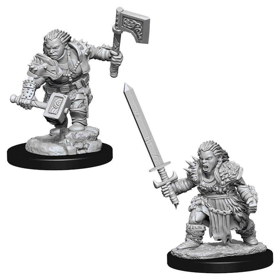 Pathfinder Battles Deep Cuts Unpainted Miniatures: Female Dwarf Barbarian