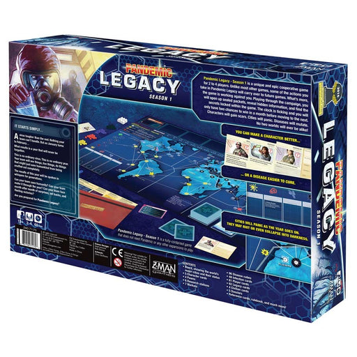 Pandemic: Legacy Season 1 (Blue Edition) Back of the box